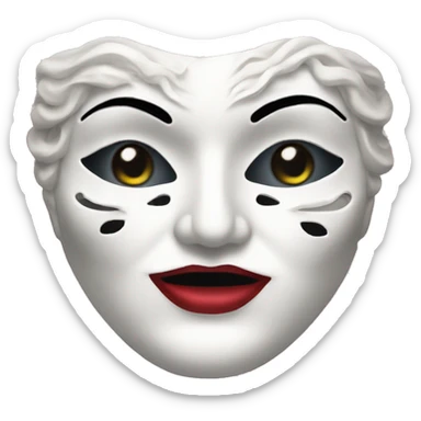 phantom of the opera lady mask sticker