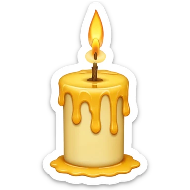 Leaning Candle dripping wax sticker