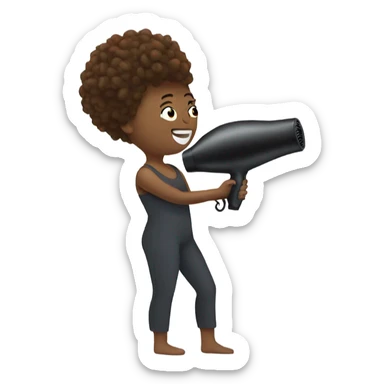Blow drying  sticker