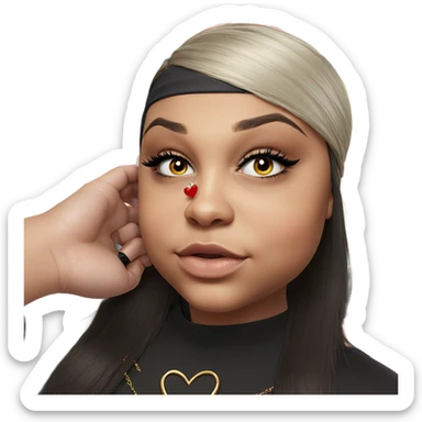 dark beauty with heart jewelry sticker