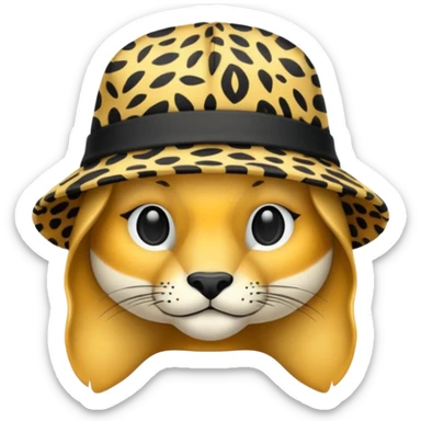 Animal print Hat sticker