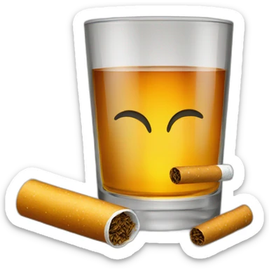 alcohol & cigarettes  sticker