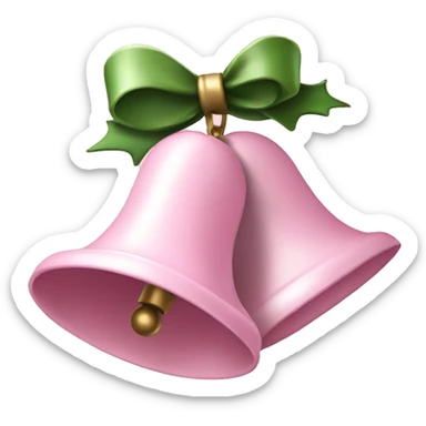 Light pink Christmas bells sticker