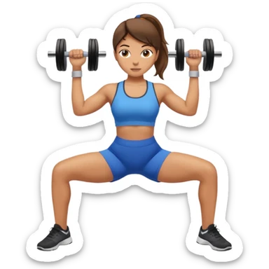 girl working out glutes shirt on sticker
