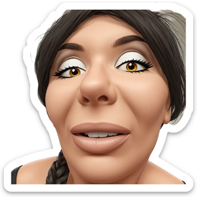 realistic portrait of girl sticker