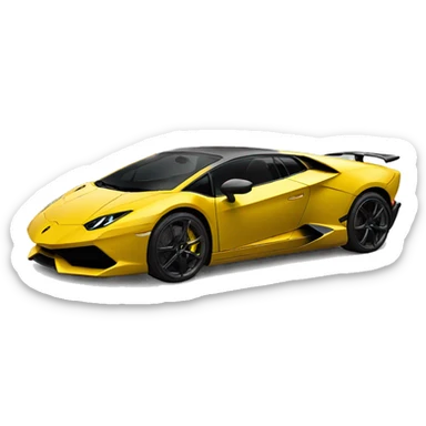 yellow lamborghini svj sticker