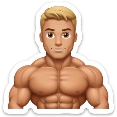 make a cartoon photo of jason cutler a bodybuilder sticker