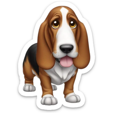Dog basset hound full-body sticker