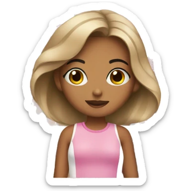 Girl shopping at makeup store sticker