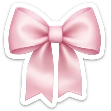 light pink bow sticker