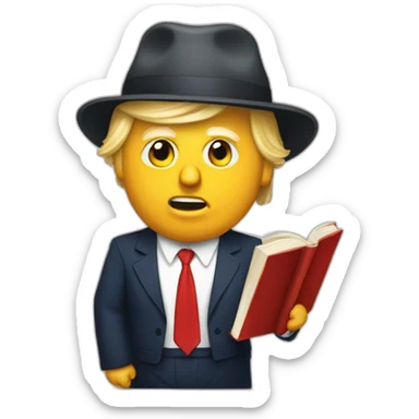 Donald trump ce fais aspirer par un livre sticker