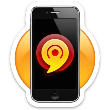 mobile phone with hotspot on sticker