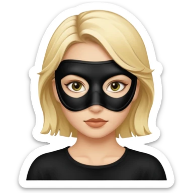Create a blonde and pretty criminal sticker