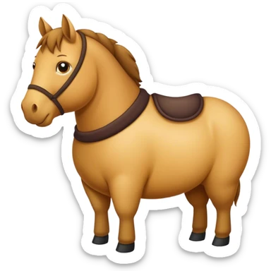 a fat horse in a turtleneck sticker