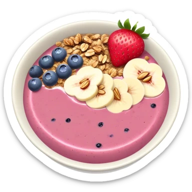 smoothie bowl with strawberries sticker