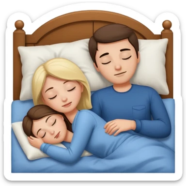a naked girl and guy sleeping sticker