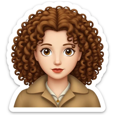 regina con i capelli ricci sticker