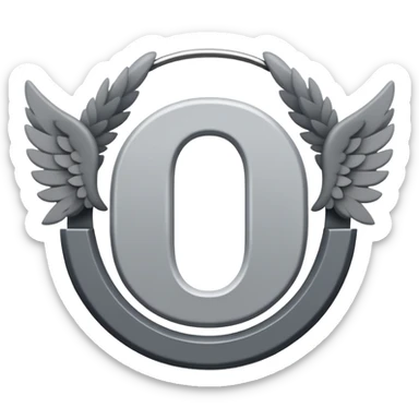 Letter C in multiple different shades of gray from light to dark, 50 shades of gray C, with angel halo sticker