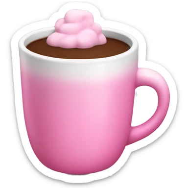 Pink hot coco mug  sticker