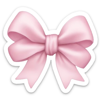 Light pink bow sticker