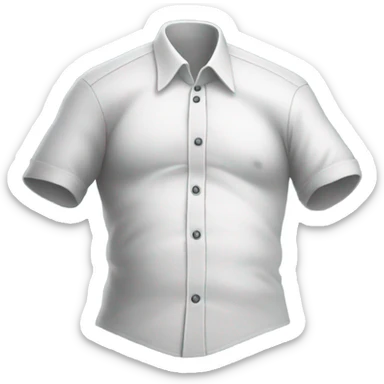 Fat belly popping button on shirt  sticker