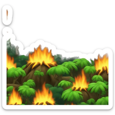 Rainforest burning  sticker
