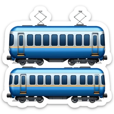blue passenger train sticker