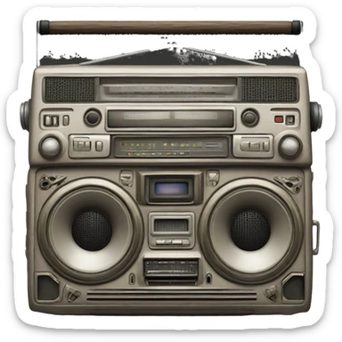 old school boombox sticker
