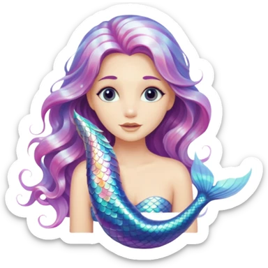 White mermaid sticker