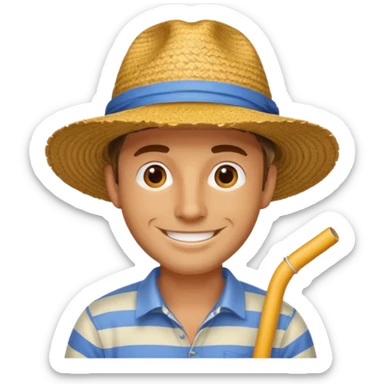 a man with luffy hat sticker