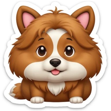 A cute cartoon dog with a ginormous butt ￼ sticker