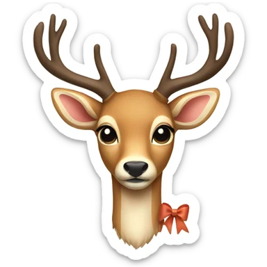 Deer with bow sticker
