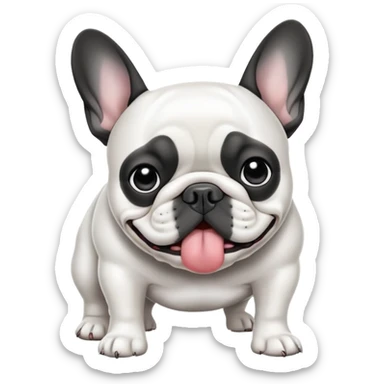 French bulldog drawing farts sticker