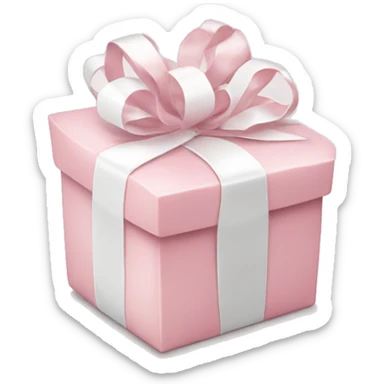 Light pink Christmas gifts under a white Christmas tree  sticker