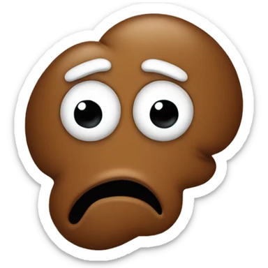 Funny poop emoji sticker
