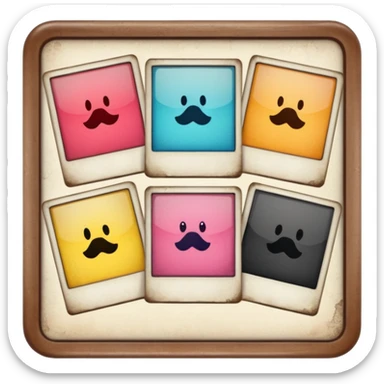 board with 6 polaroid photo sticker