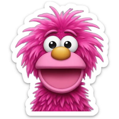 Pink FRAGGLE sticker