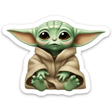 Baby yoda y E.T sticker