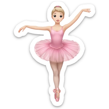 full body balet with pink tutu sticker