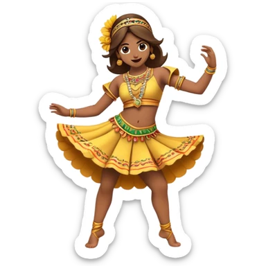 Cinematic Realistic Sirtaki Dance Pop Culture Emoji, showcasing energetic traditional dance movements rendered with dynamic, rhythmic lighting and expressive detail. sticker