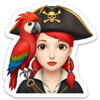 Stranger things pirate and parrot sticker