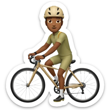 City Cyclist black man sticker