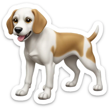 Dog doing pushups  sticker