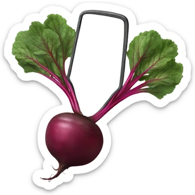 beetroot with mirror in hand sticker