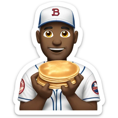 retired baseball player, eating pancake sticker