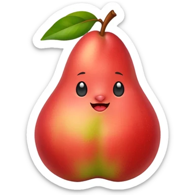 pear with red blush  sticker