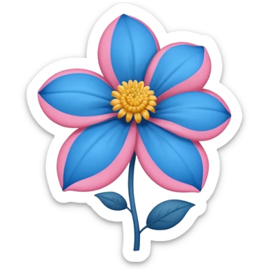 Apena faça uma Flor de uma cor azul q nem uma rosa mucha sticker
