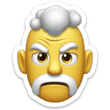 Steam coming out of ears, angry  sticker