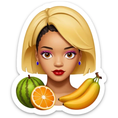 rihanna diamond aber statt mit diamond mit einer brine der frucht sticker