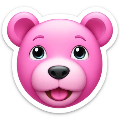 Pink teddy sticker